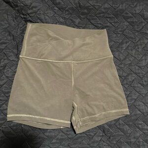 Forest Green cross waist band spandex shorts